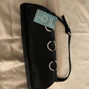 BRAND NEW!  Elegant Black Baguette Evening Bag!